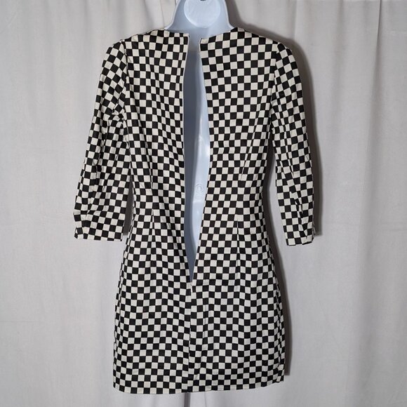 ARK & CO artistic SHIFT dress Sz S 3/4 Sleeves FRONT POCKETS COTTON STUNNINNG - Picture 5 of 10